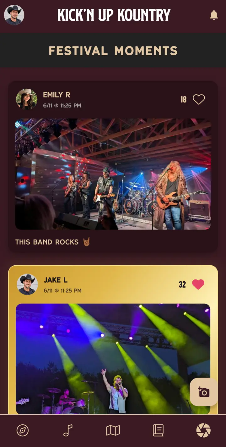 KUK app Festival Moments screen